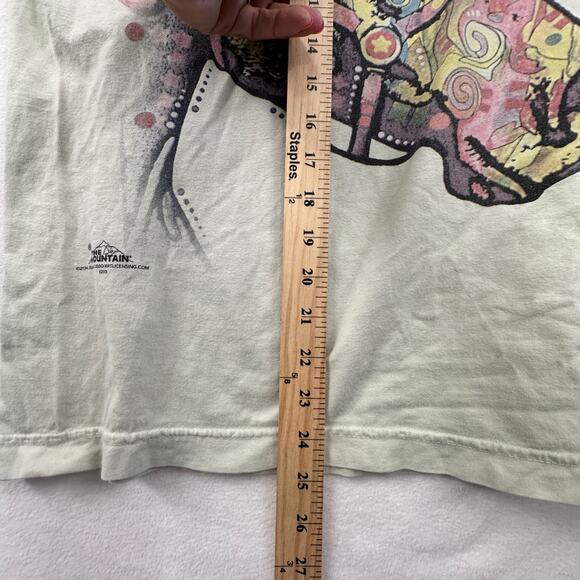 The mountain t-shirt women's size medium horse head profile green 100% cotton - Picture 4 of 7